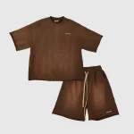 Inicio 27 Short y franela oversize de color marron hoemiz